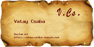 Vatay Csaba névjegykártya